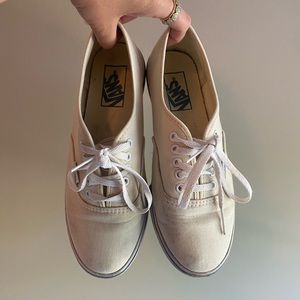 Vans Cream Color with Blue Stripe on sole size 7